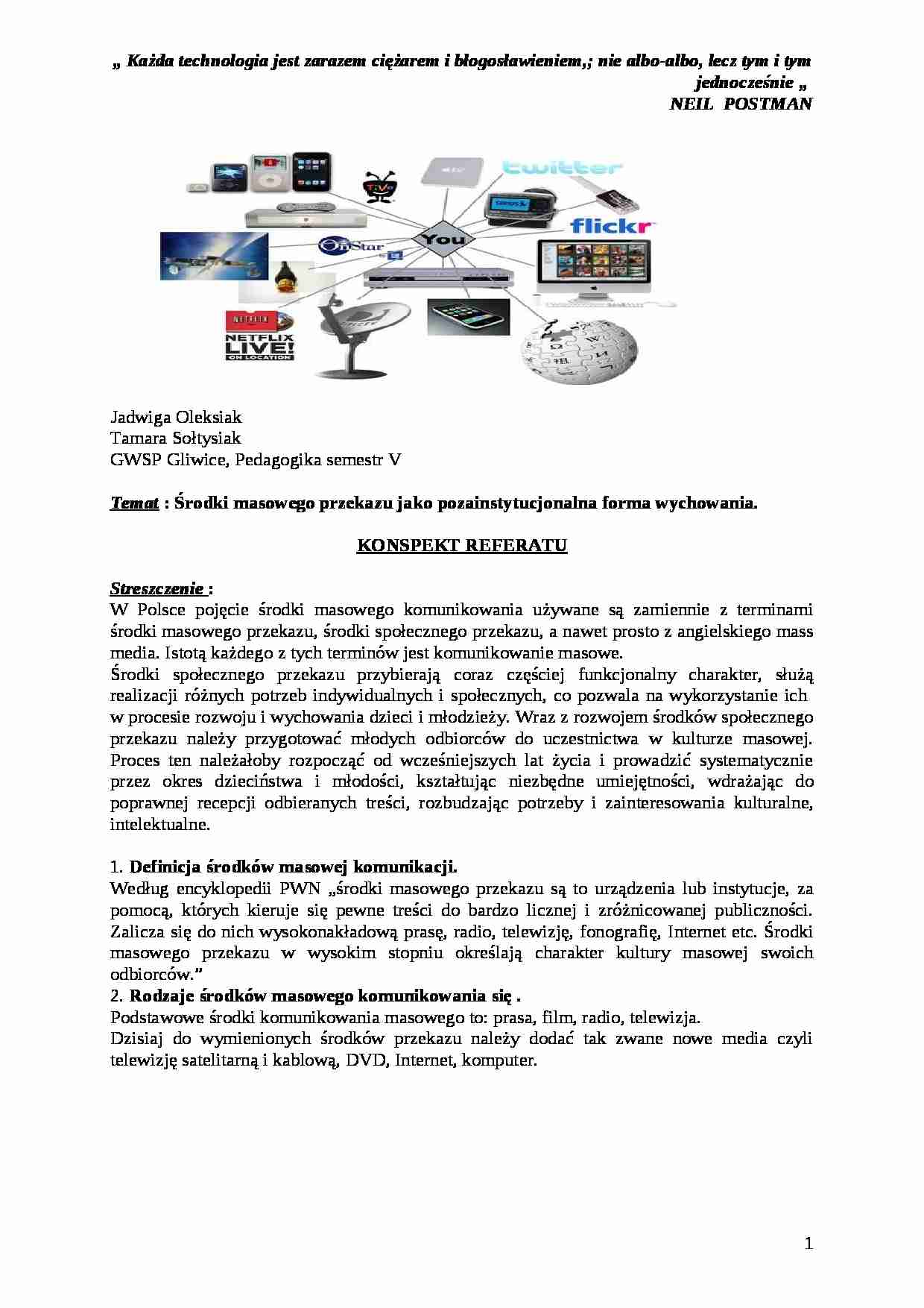 media w wychowaniu - strona 1