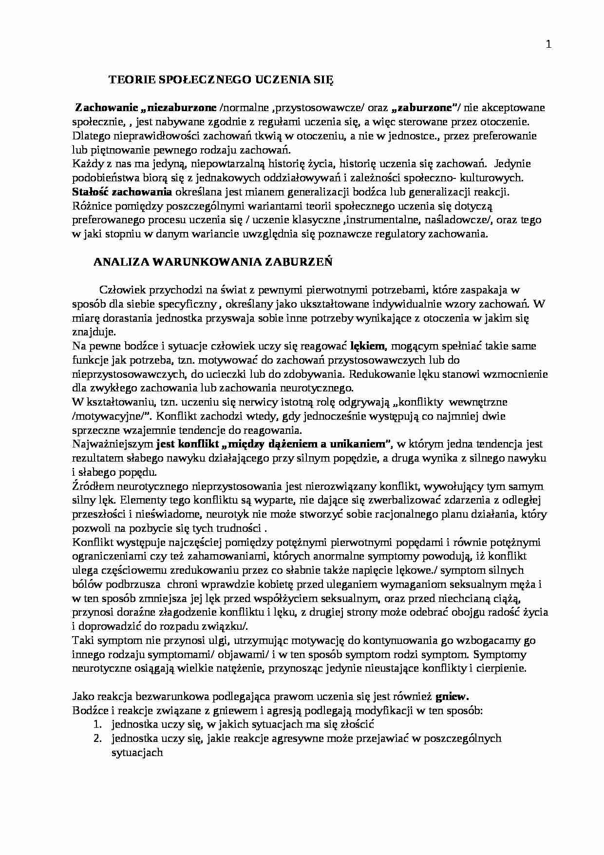 Teorie społecznego uczenia się - strona 1