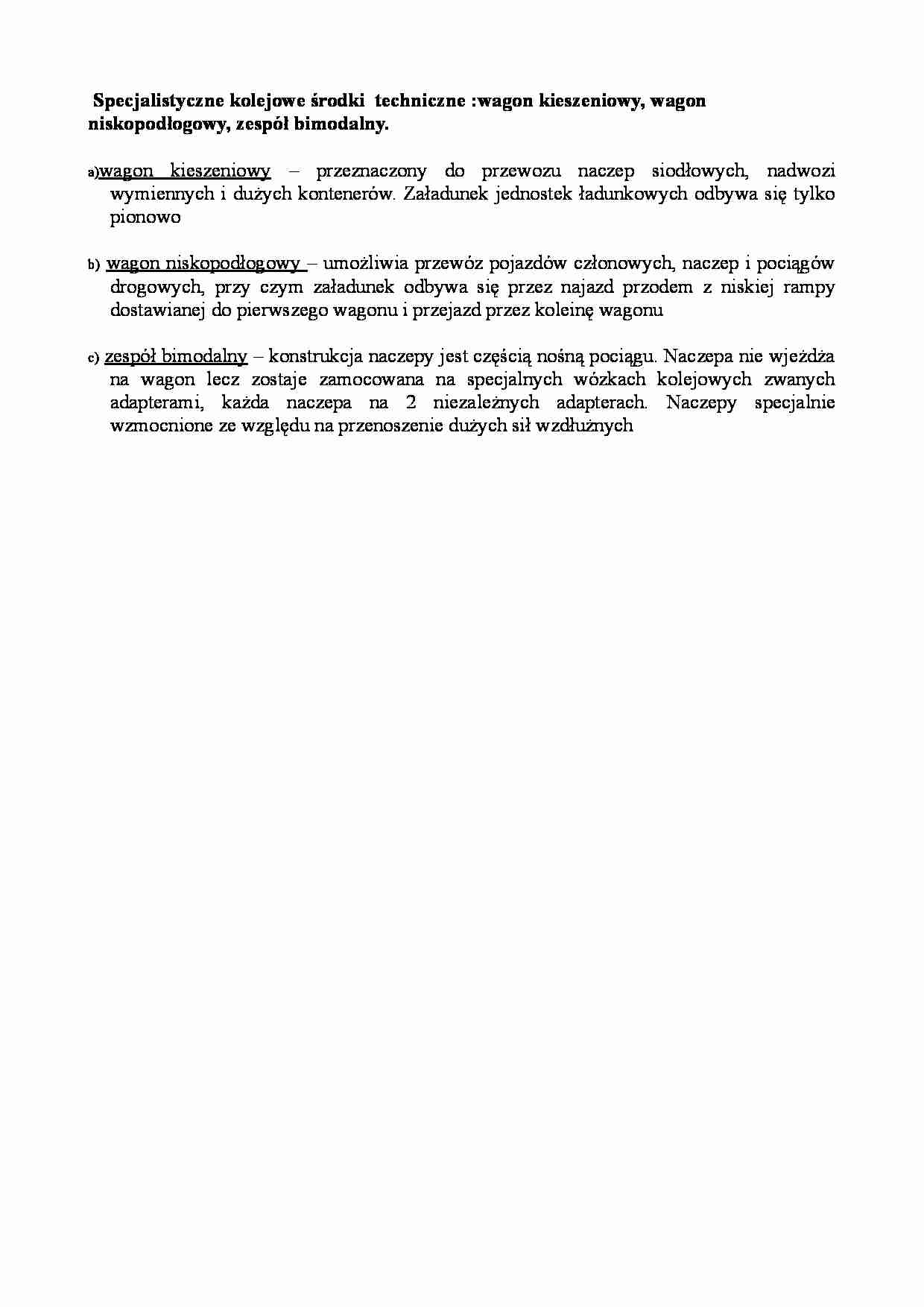 Specjalistyczne kolejowe środki  techniczne  - strona 1
