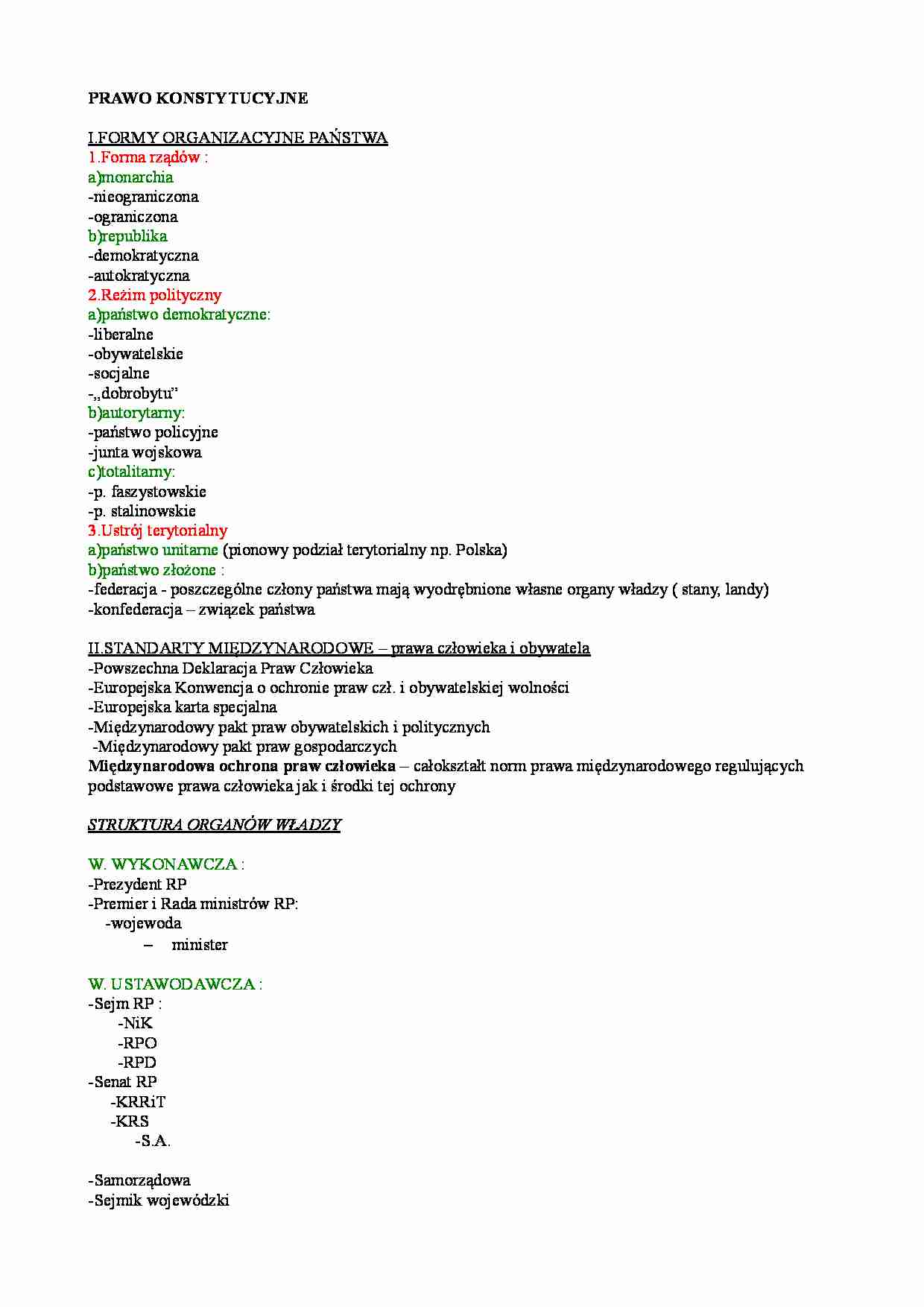 Prawo konstytucyjne - podstawy - strona 1