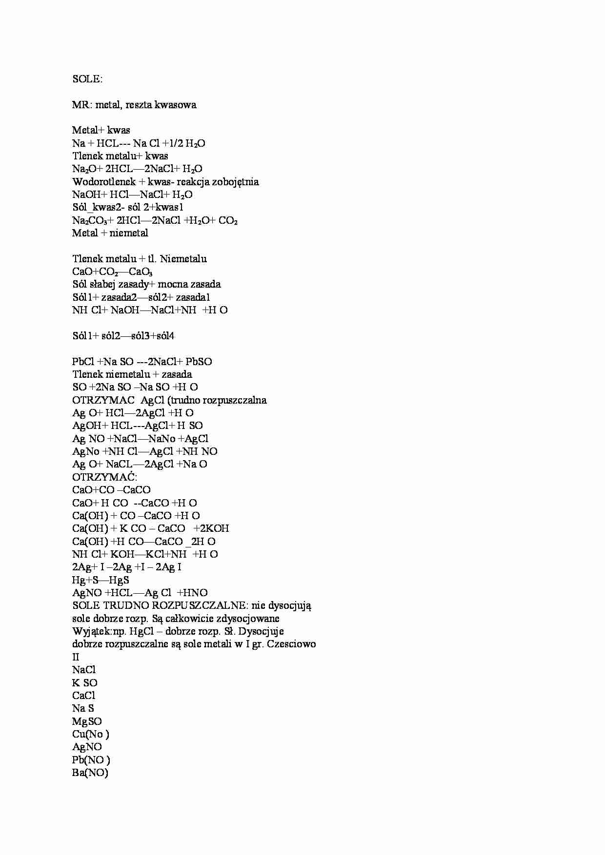 Sole w chemii - strona 1