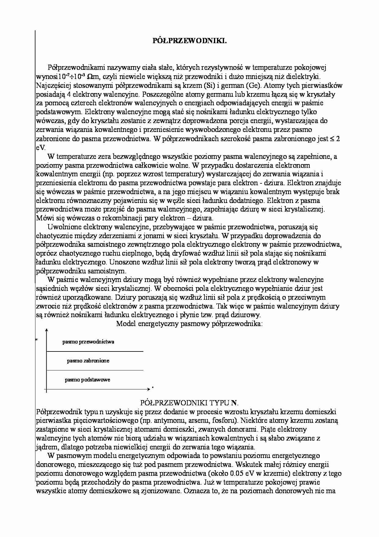 Przewodniki typu N i P. - strona 1