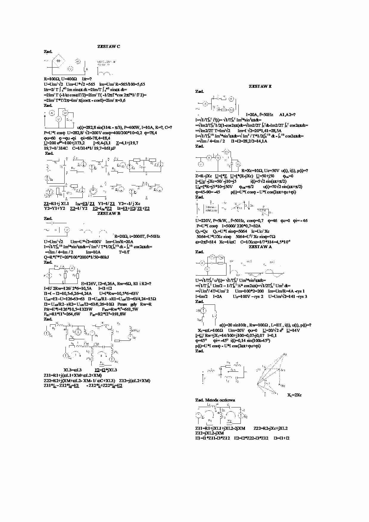 Elektronika - zadania, zestawy - strona 1