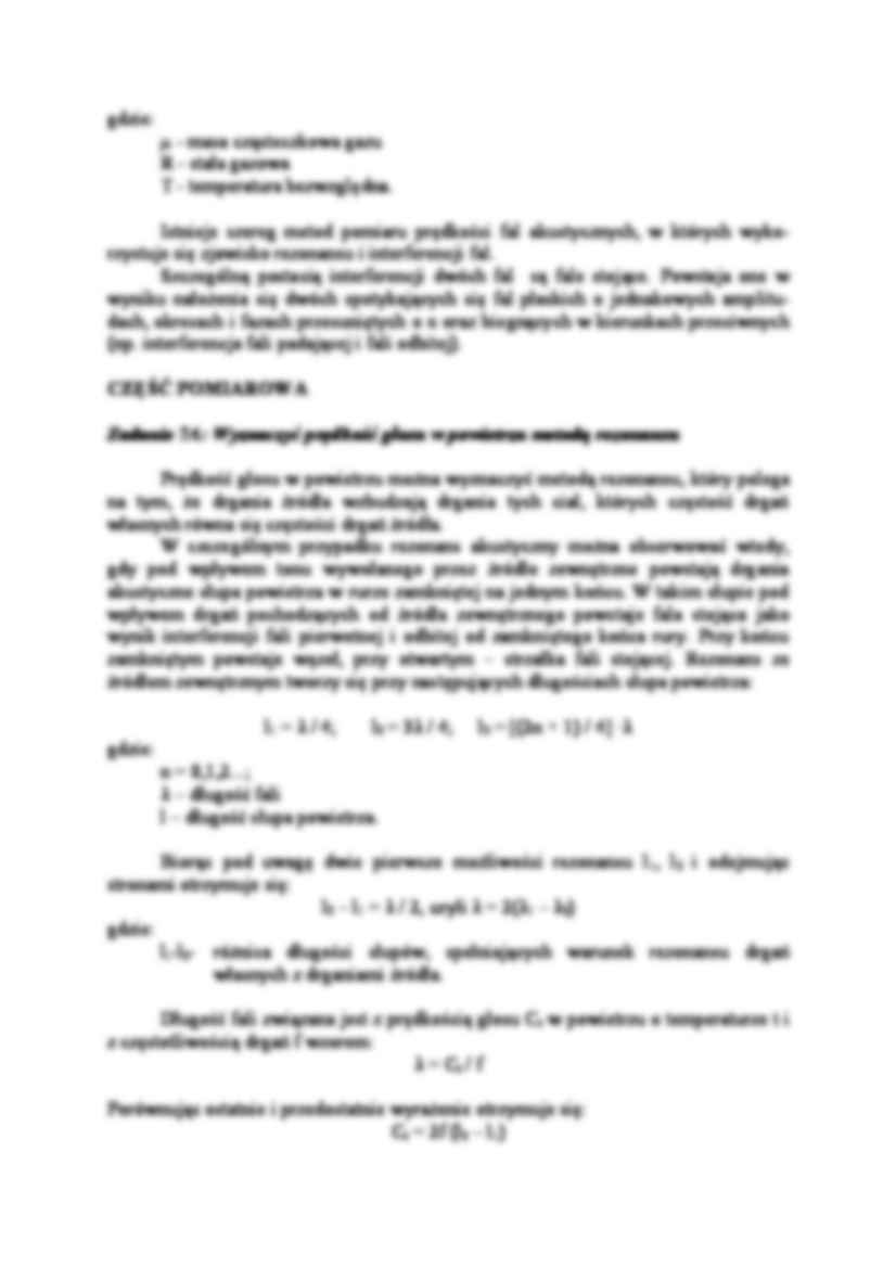 Wyznaczanie prędkosci rozchodzenia się fal akustycznych - strona 2