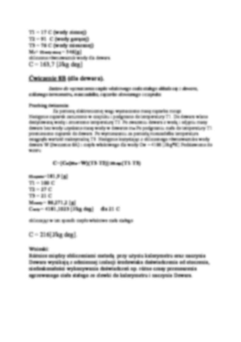 Wyznaczenie ciepła właściwego ciał stałych  - strona 3