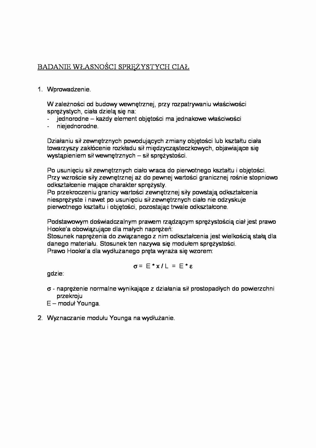 Fizyka - Ciała sprężyste - strona 1