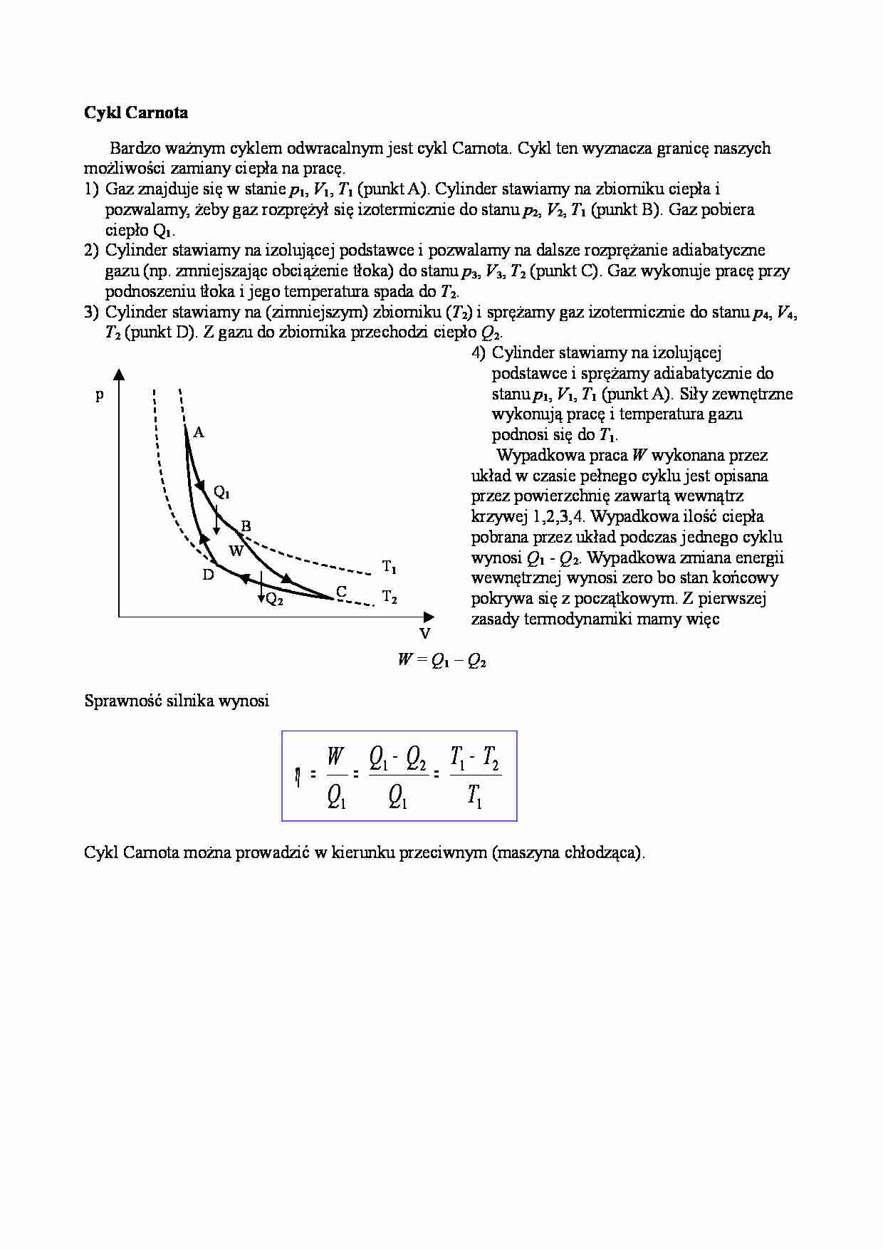 Fizyka - cykl Carnota - strona 1