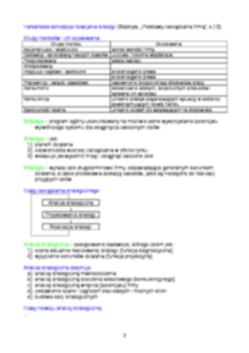 Zarządzanie strategiczne - wykłady - strona 2