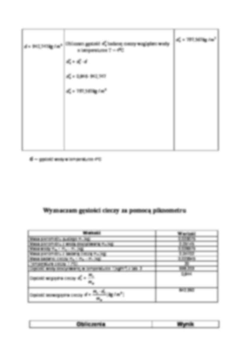 Obliczanie gęstosci cieczy i ciał stałych - strona 3