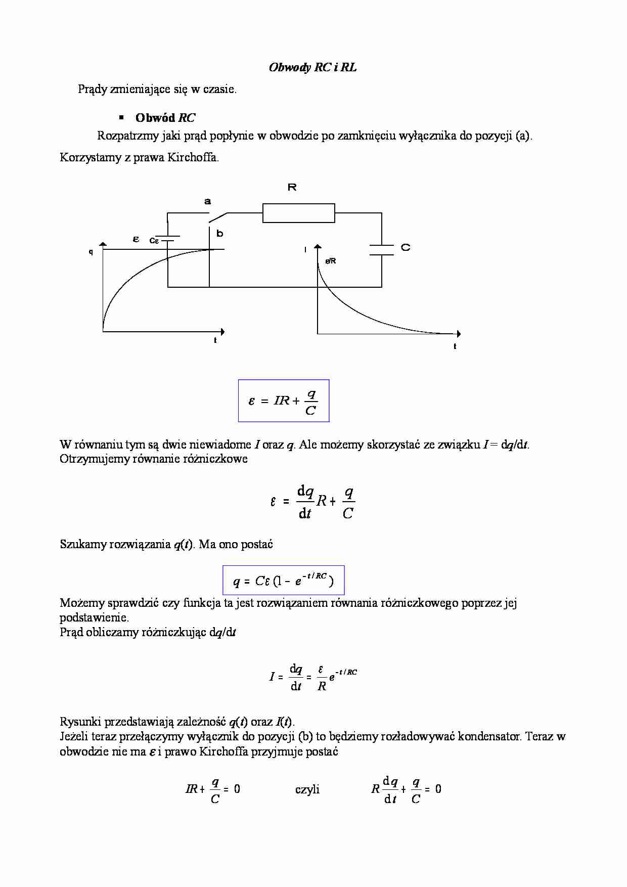 Obwody RC i RL - strona 1