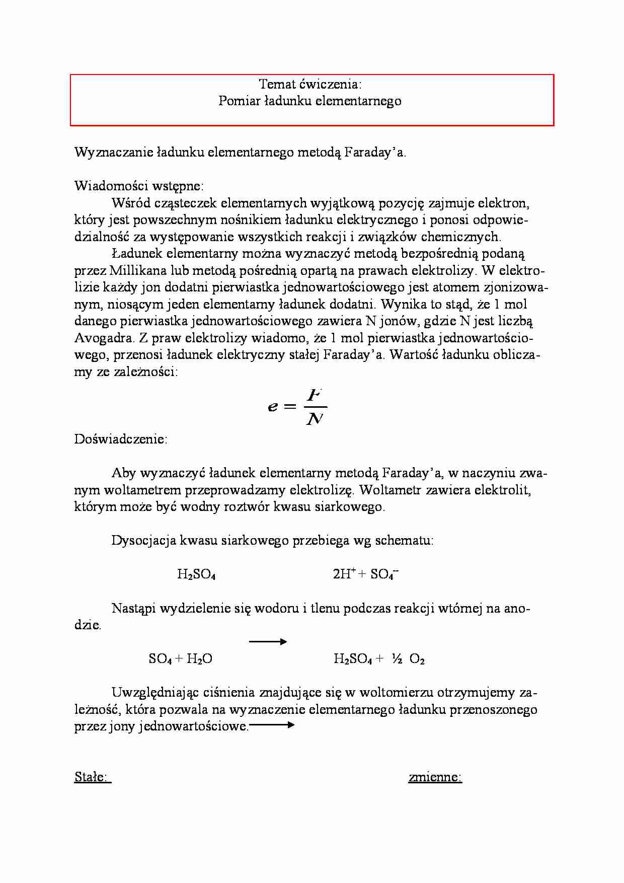 Pomiar ładunku elementarnego - strona 1