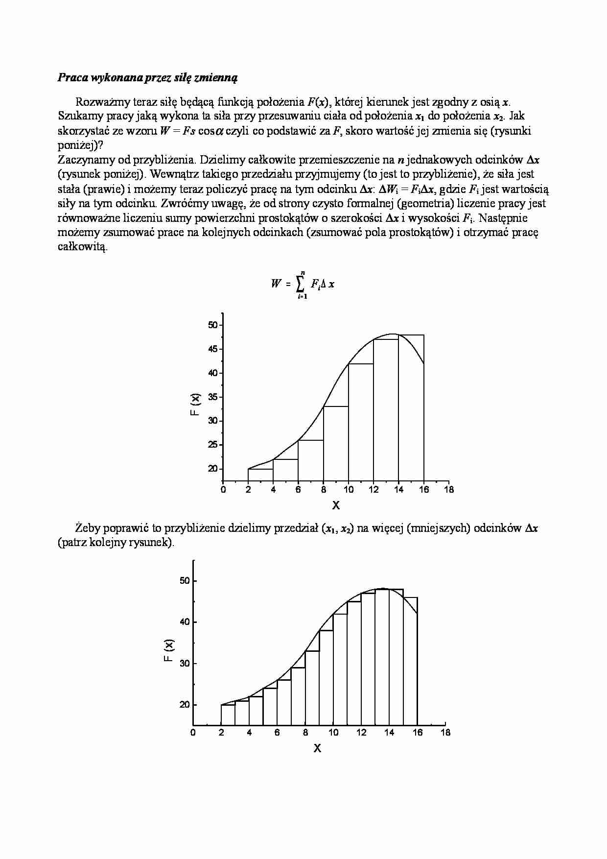 Praca wykonana przez siłą zmienną - strona 1