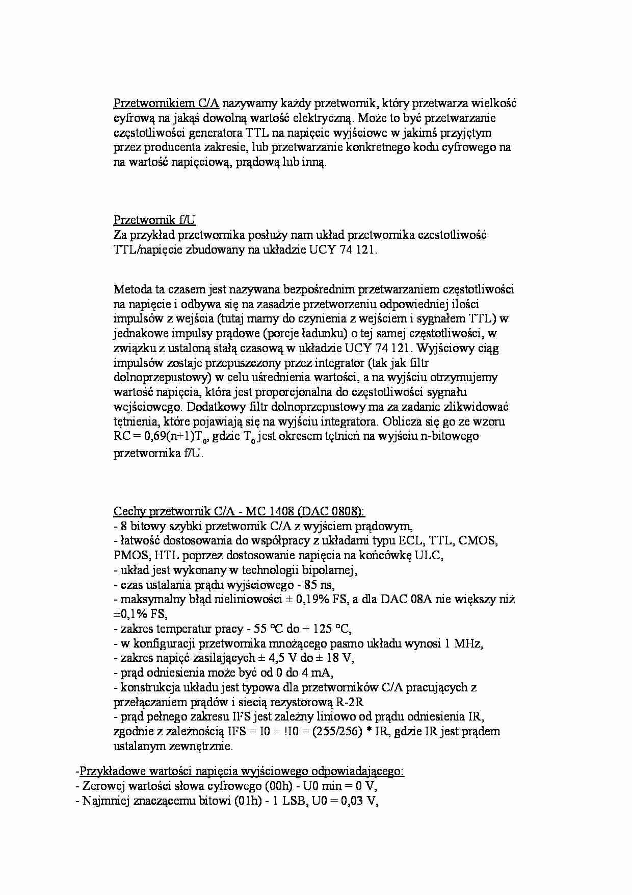 Fizyka - pojęcie przetworników - strona 1