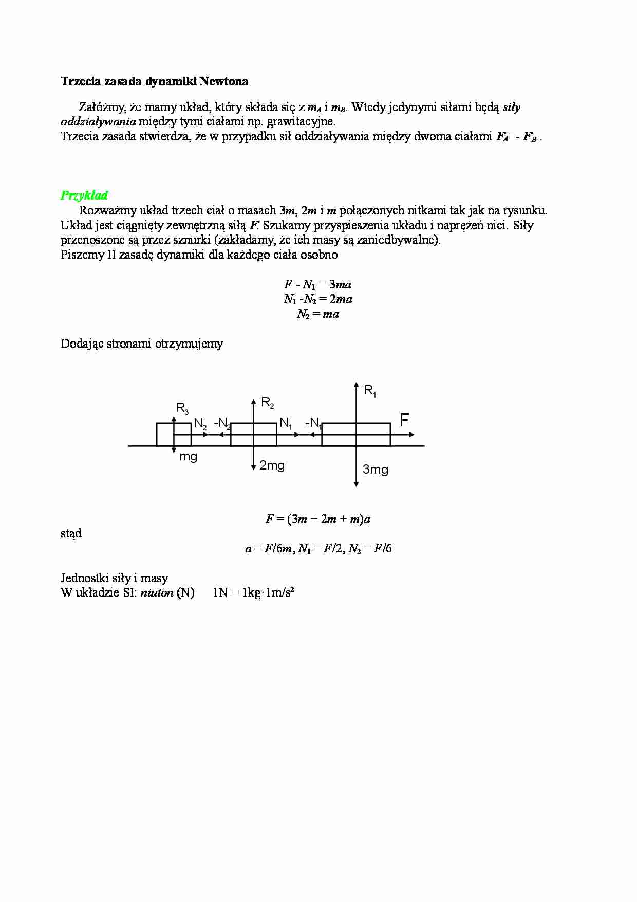 Trzecia zasada dynamiki - strona 1