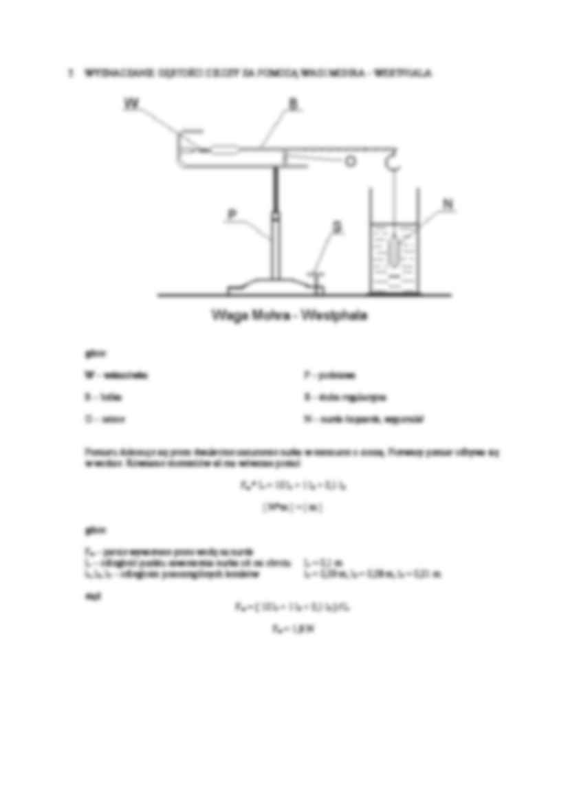 Wyznaczanie gęstości względnej ciał stałych i cieczy - strona 2