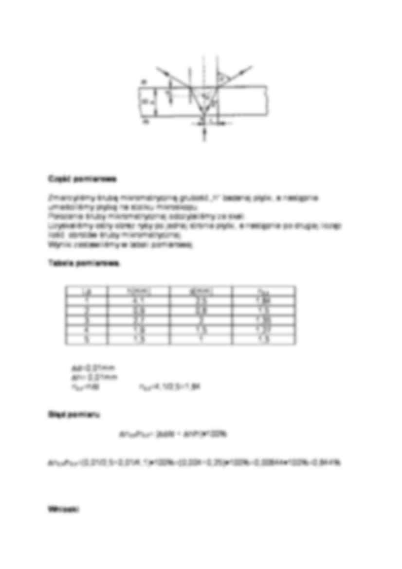 Wyznaczanie współczynnika  załamania światła - strona 3