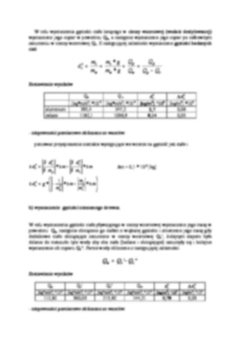 Wyznaczanie względnej gestości ciał stałych i cieczy. - strona 3