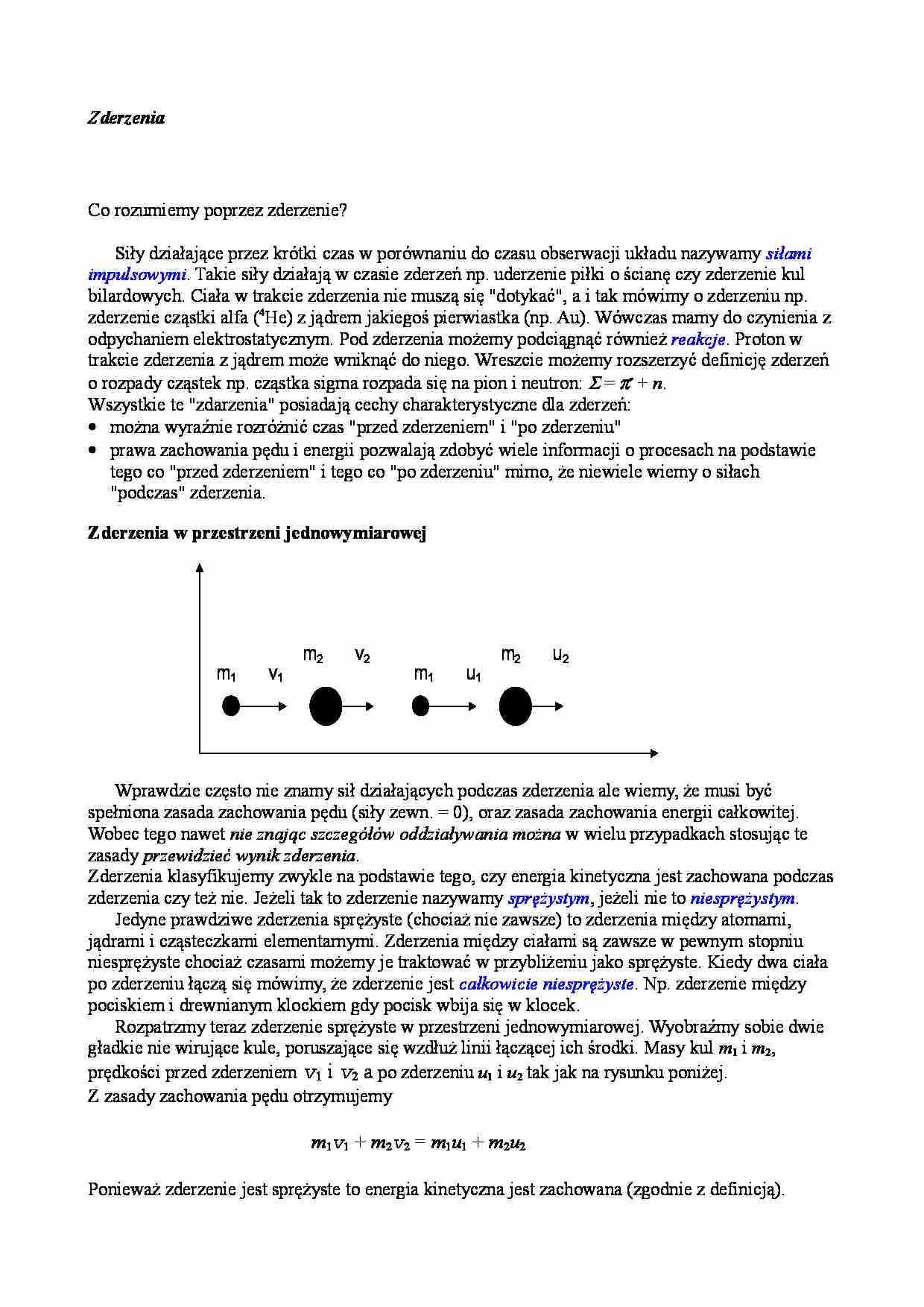 Zderzenia w fizyce - strona 1