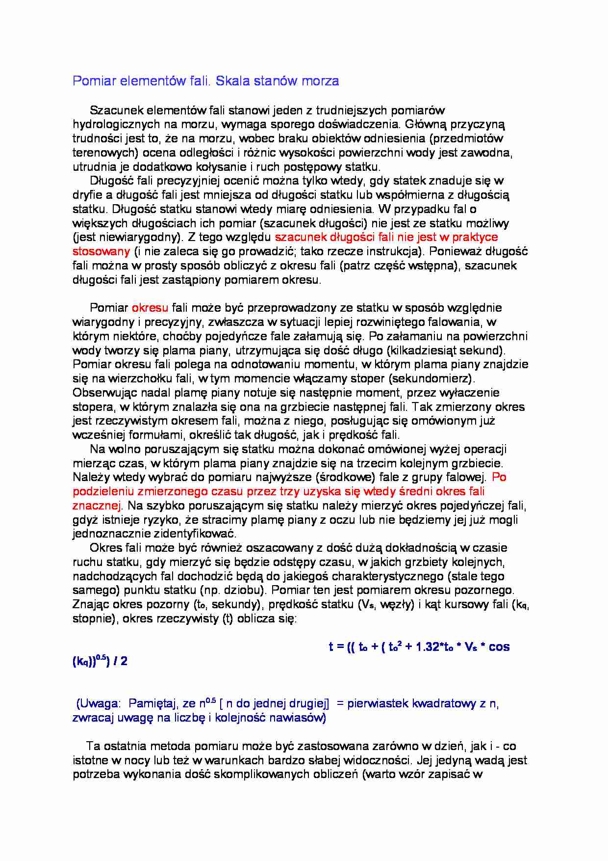 Pomiar elementów fali - strona 1