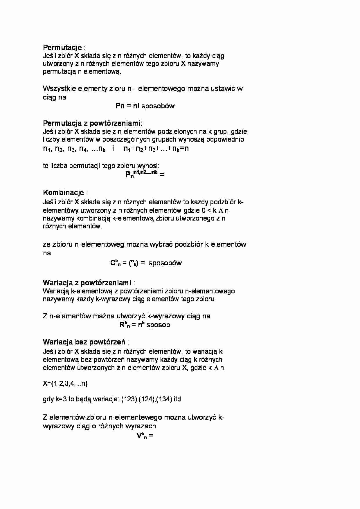 Kombinatoryka w matematyce - strona 1