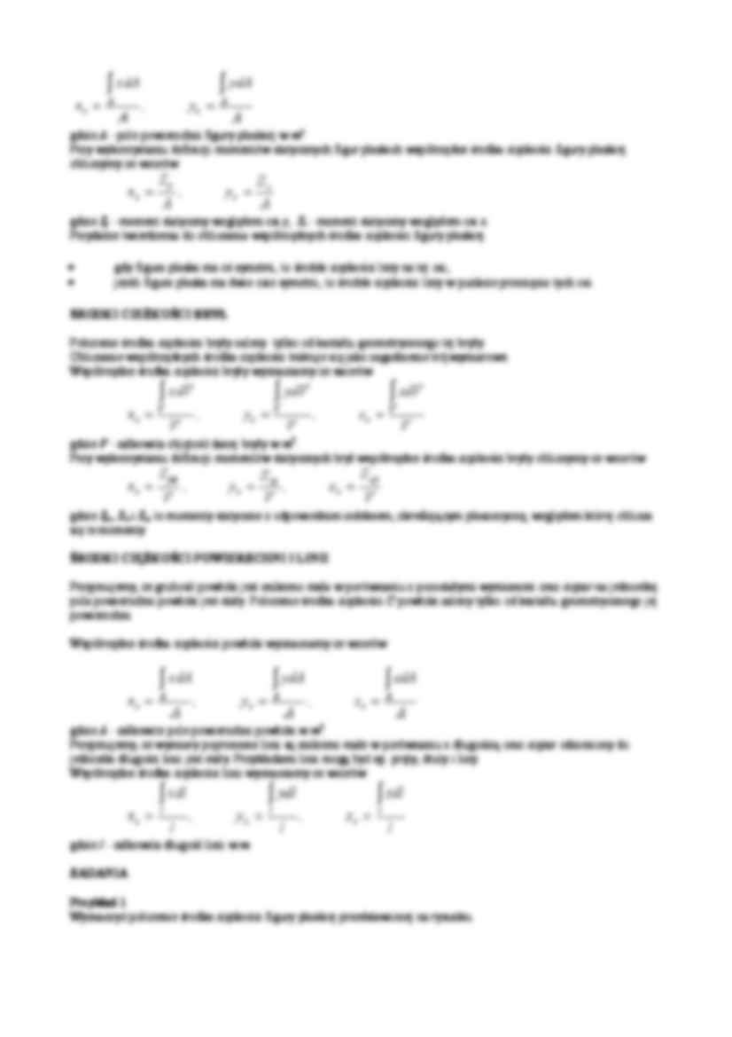 Mechnika techniczna - Środek ciężkości - strona 2