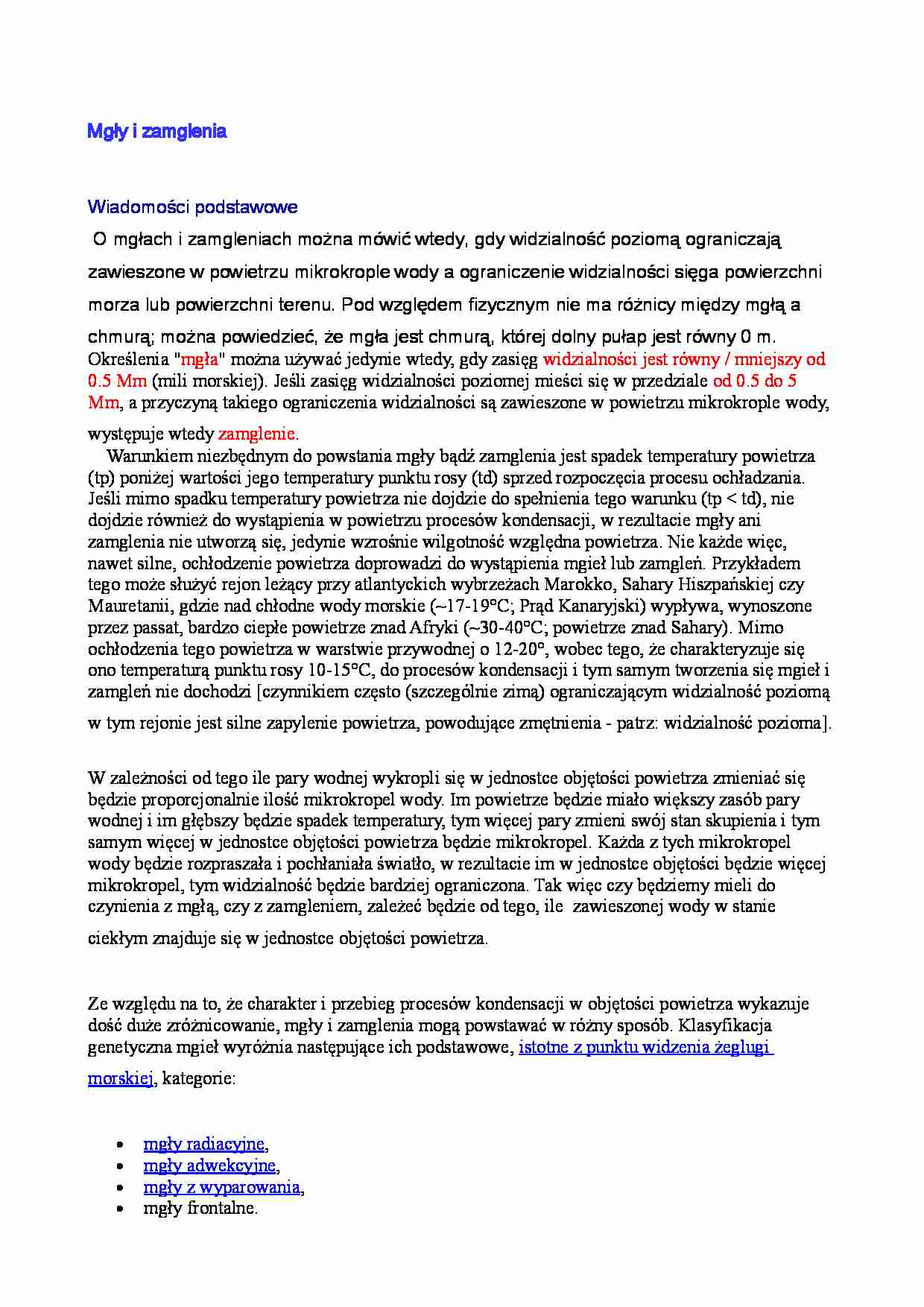 Mgły i zamglenia - strona 1