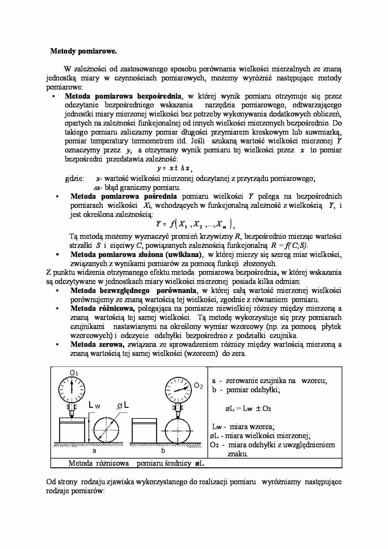 Metrologia - metody pomiarowe - strona 1