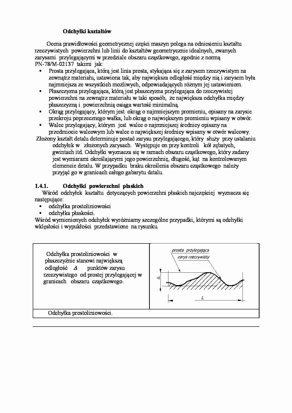 Metrologia - Odchyłki kształtów - strona 1