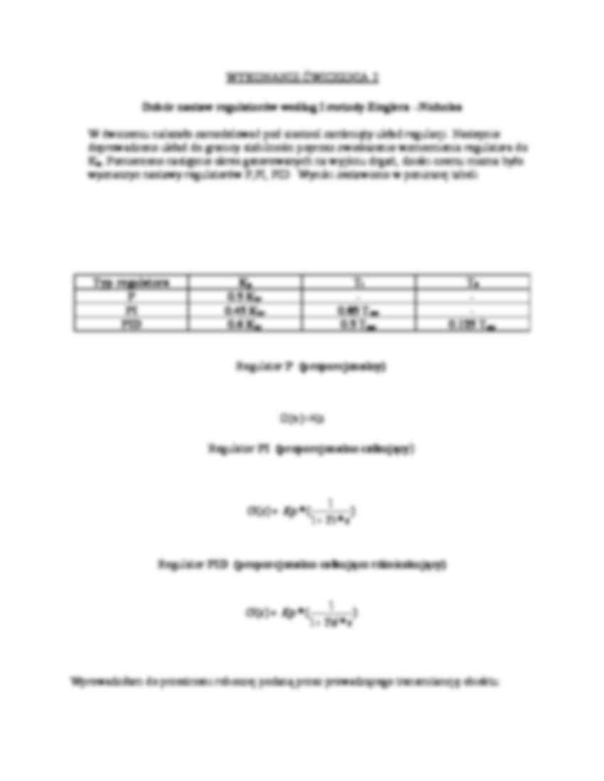 Dobór nastaw regulatorów - metody Ziglera-Nicholsa - strona 3