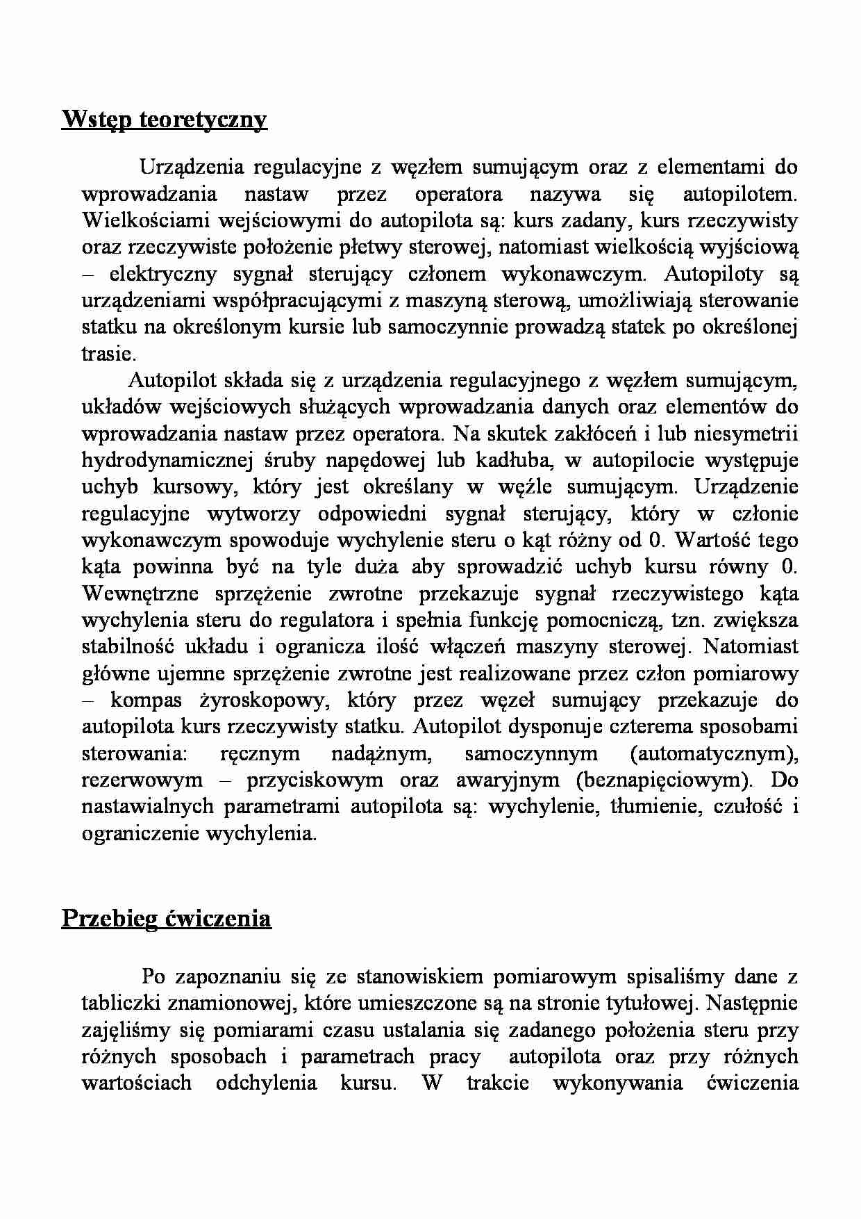 Urządzenia nawigacyjne - autopilot - strona 1