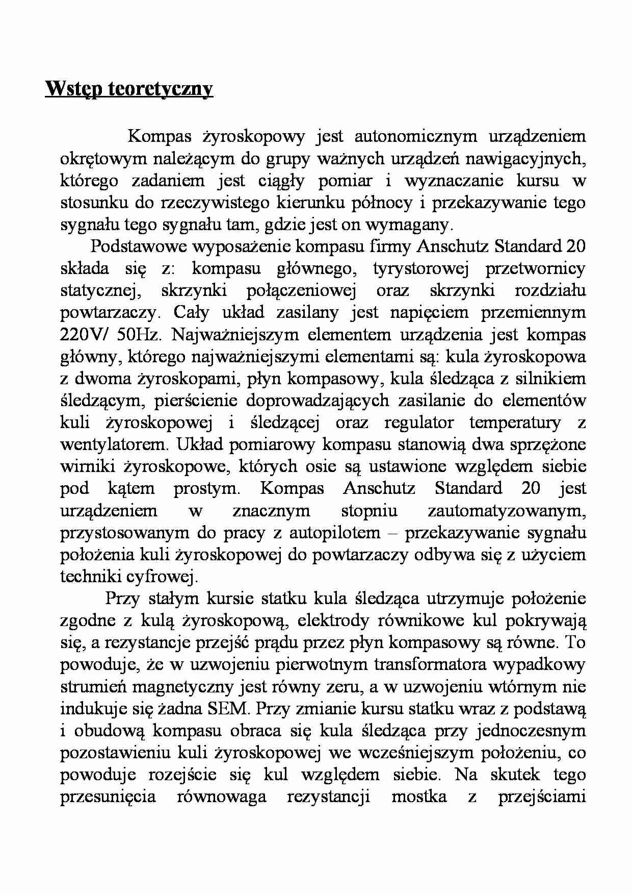 Urządzenia nawigacyjne - kompas żyroskopowy - strona 1