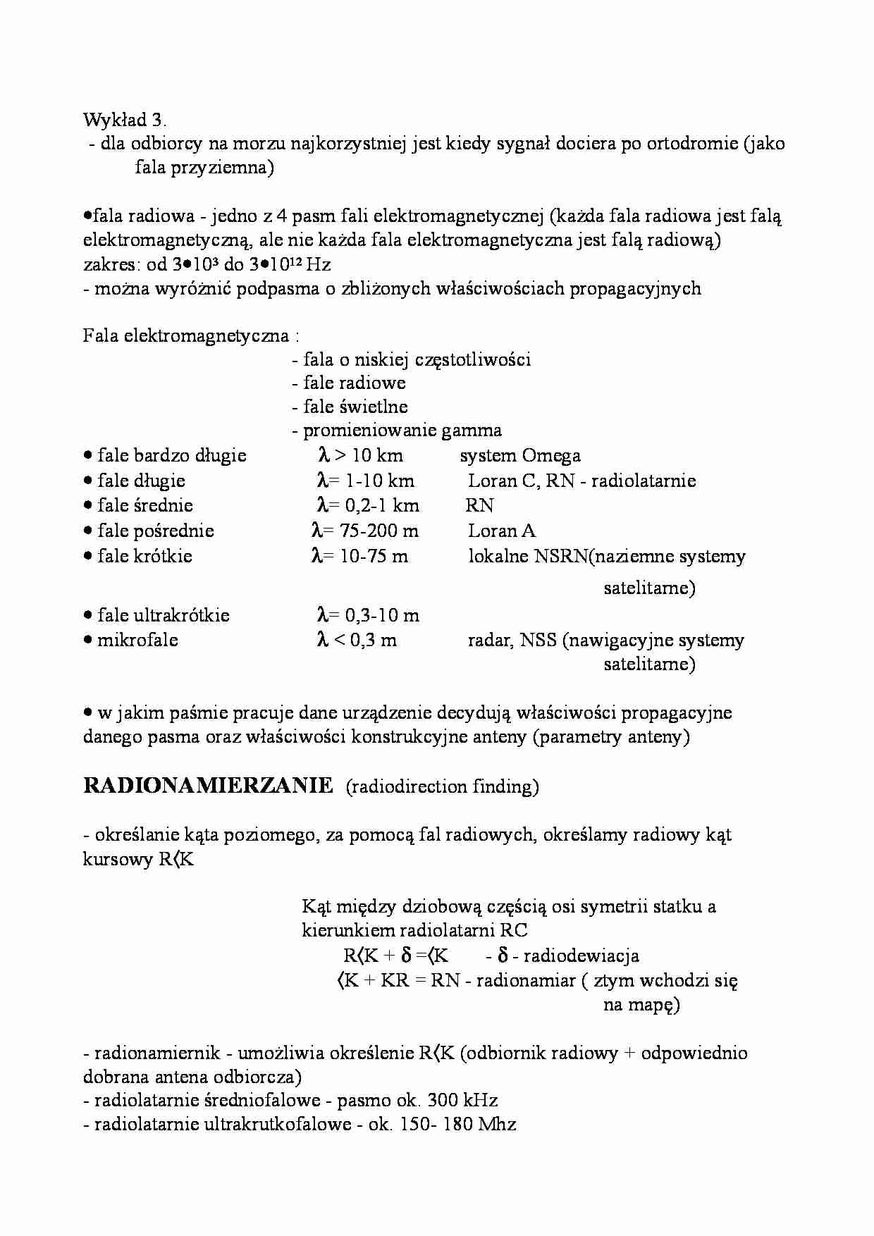 Urządzenia nawigacyjne - wykład 3 - strona 1