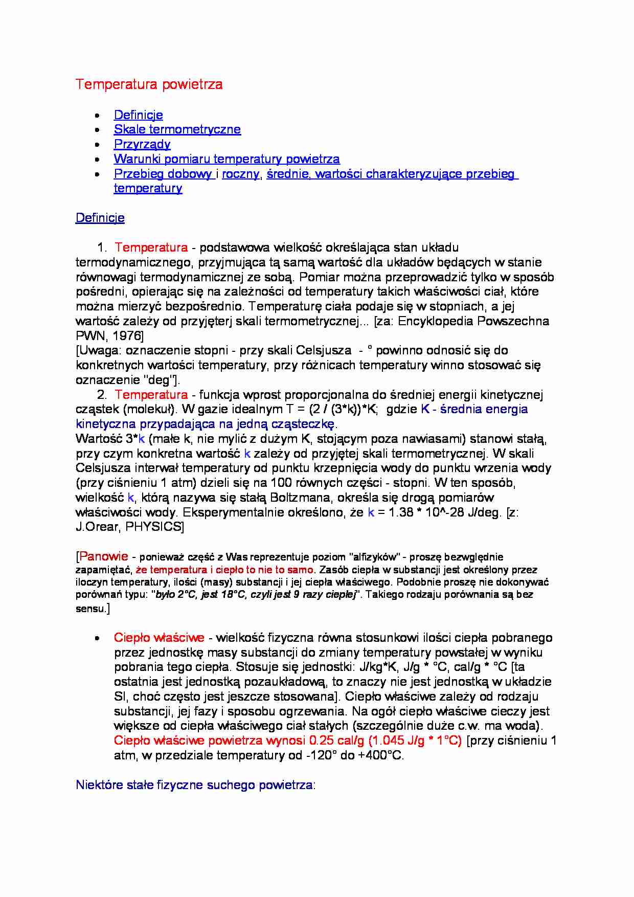 Temperatura powietrza - eksploatacja portów - strona 1