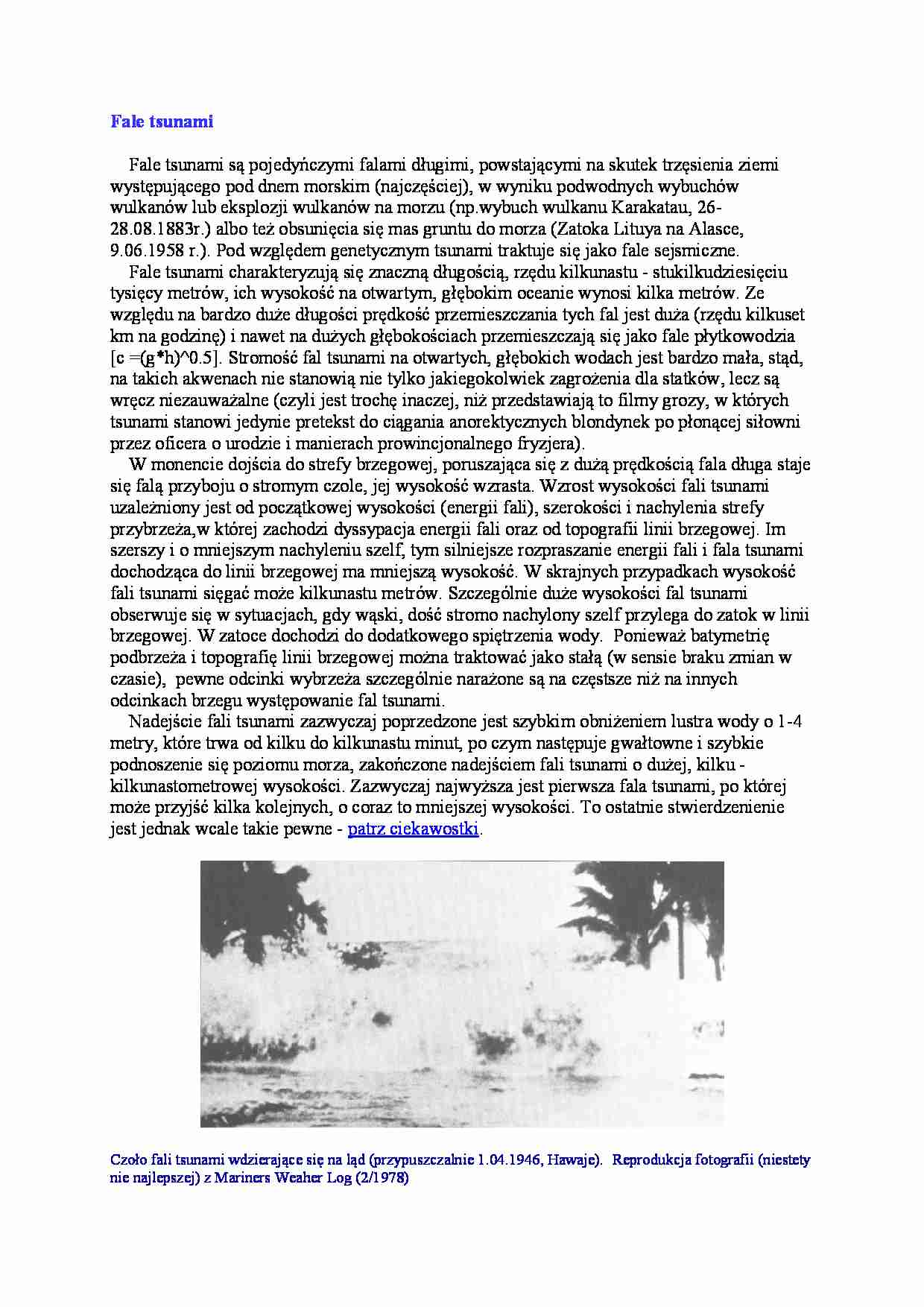 Eksploatacja portów - Fale tsunami - strona 1