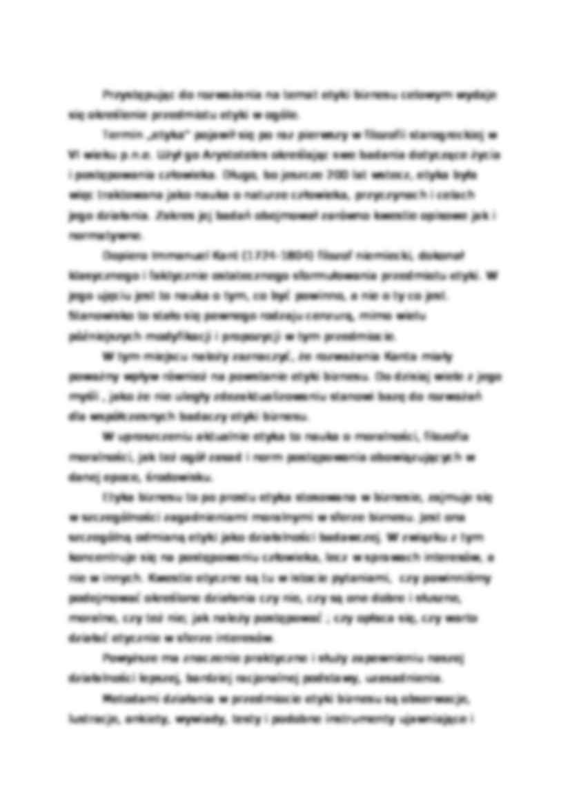 Etyka w biznesie - referat - strona 2