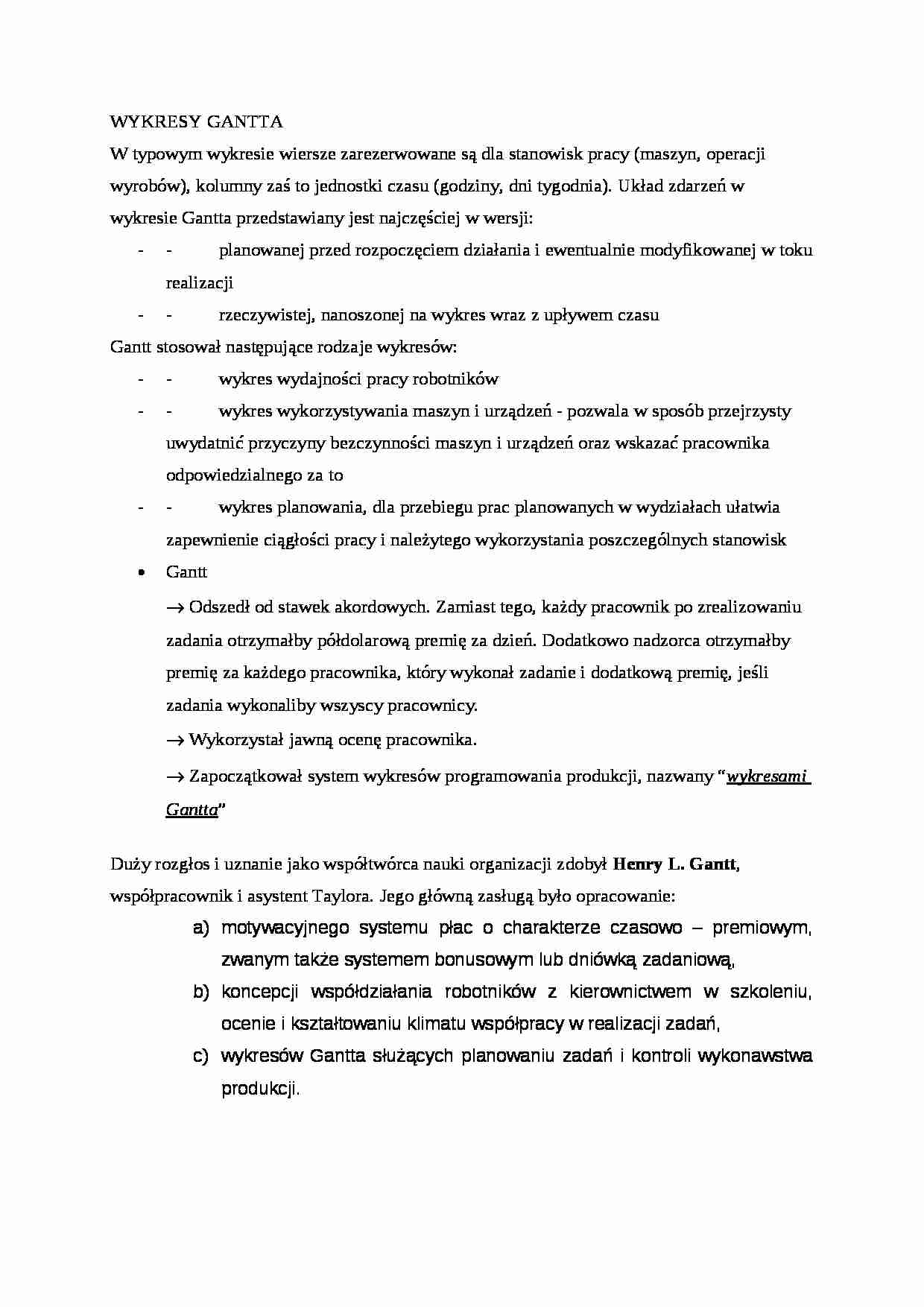 Wykresy Gantta - opis - strona 1
