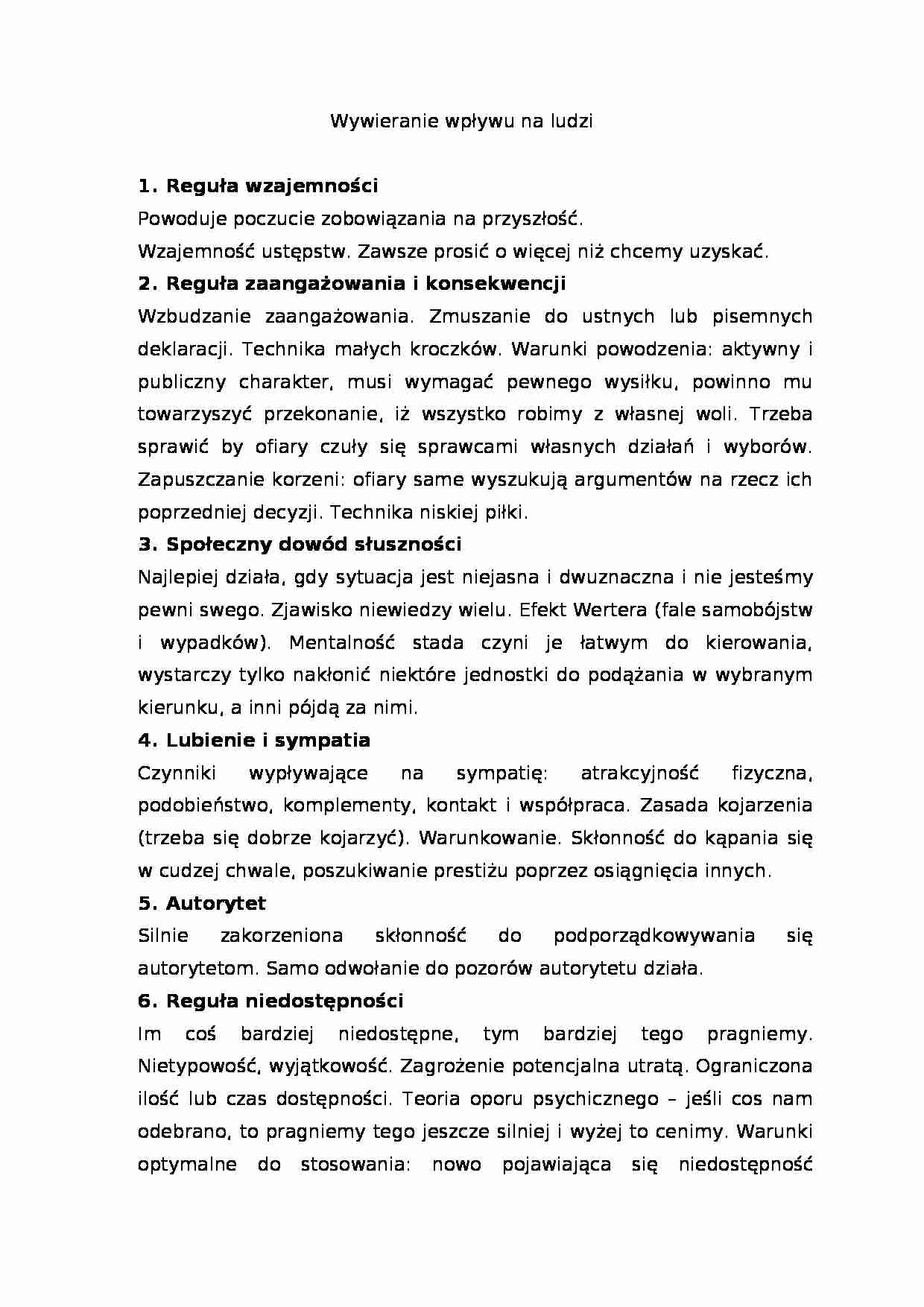 Wywieranie wpływu na ludzi - strona 1