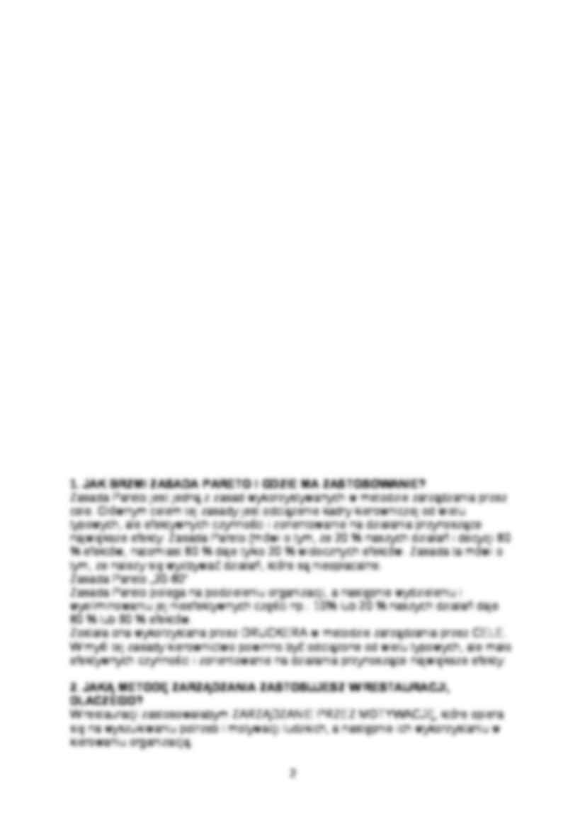 Teoria zarządzania - w pytaniach i odpowiedziach - strona 2