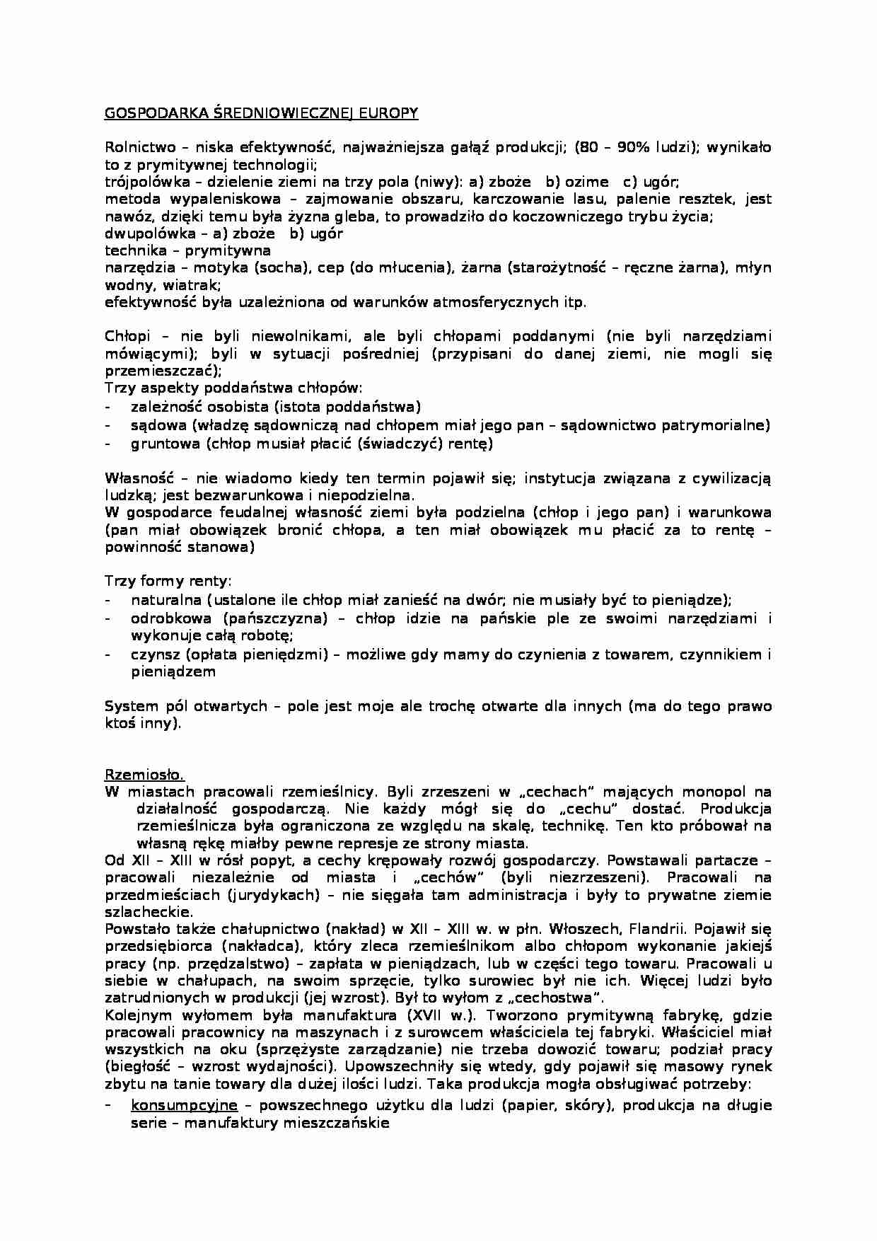 Historia gospodarcza - pack - strona 1