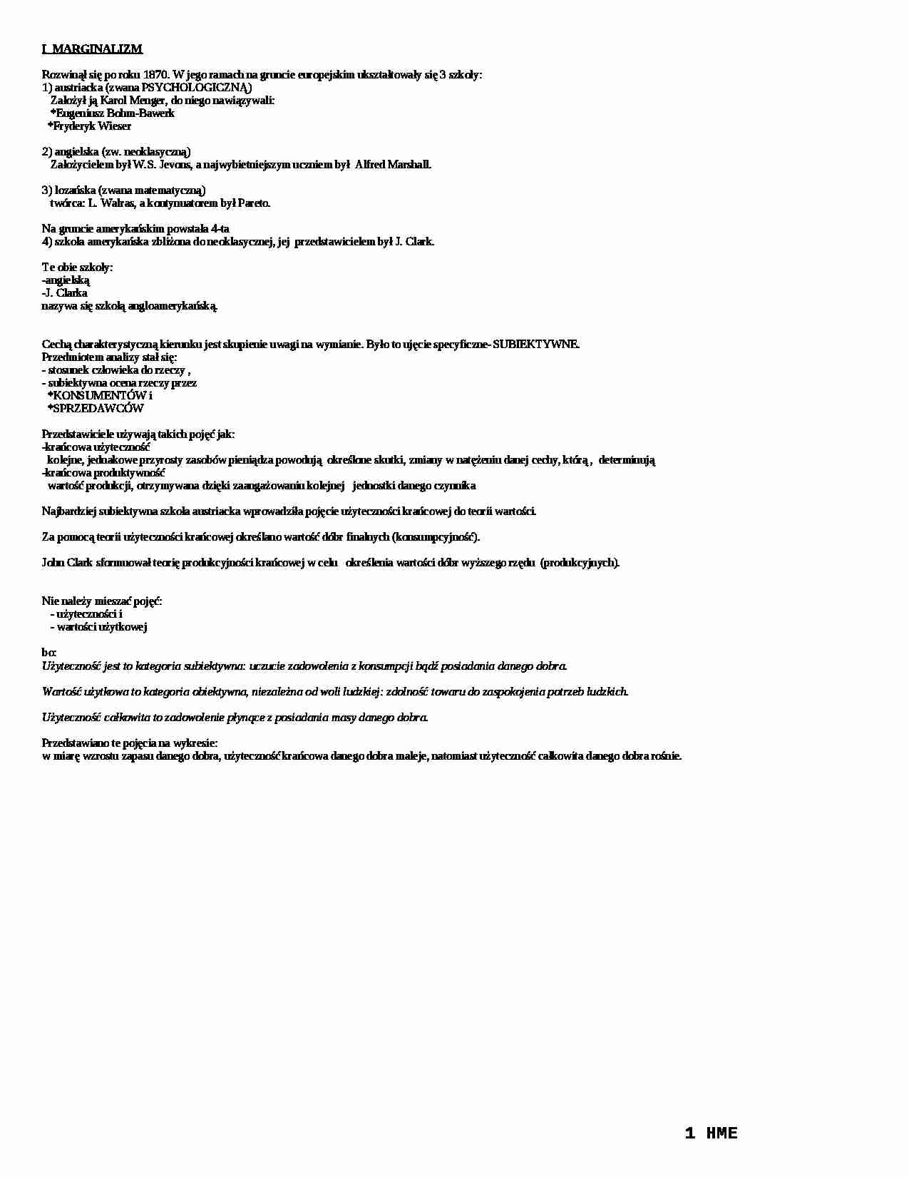 Historia myśli ekonomicznej - zagadnienia - strona 1