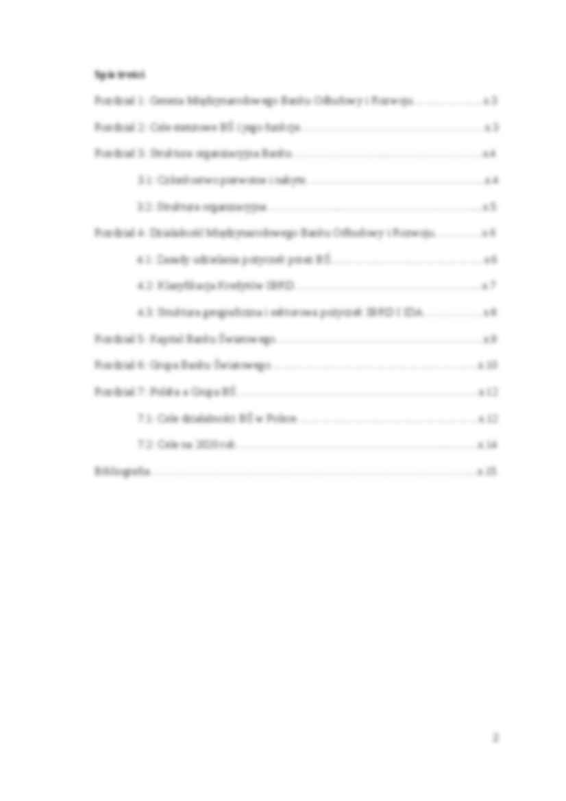 Działalność Banku Światowego. - strona 2