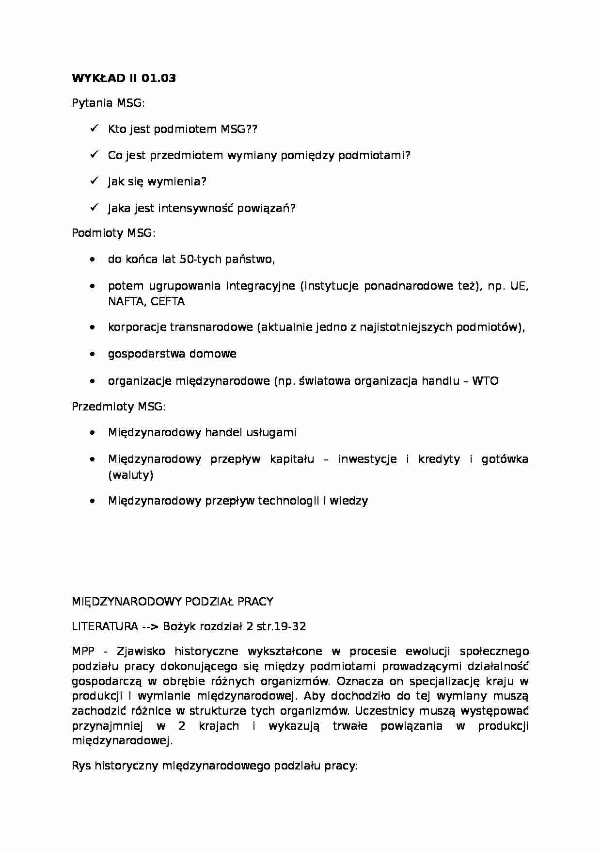 Pytania-międzynarodowe stosunki gospodarcze - strona 1