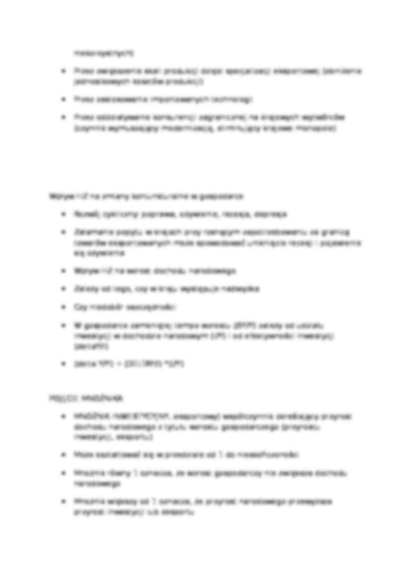 Międzynarodowy handel towarami a dochód narodowy . - strona 3