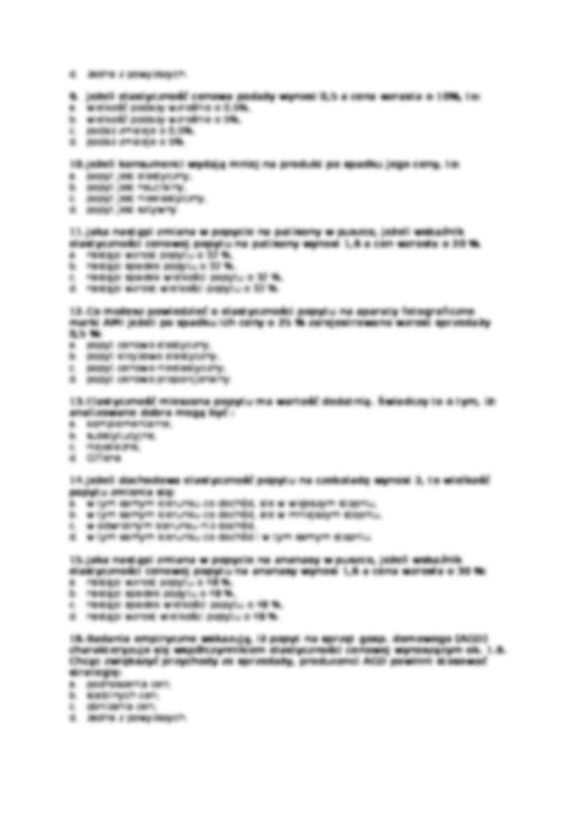 Pytania na egzamin -elastyczność popytu i podaży  	  - strona 2