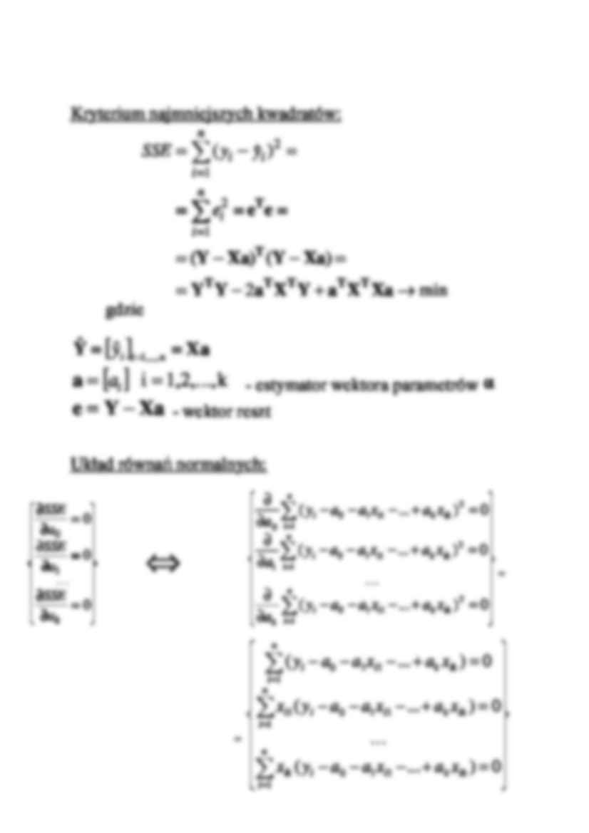 Regresja wieloraka- liniowy model ekonometryczny    - strona 2
