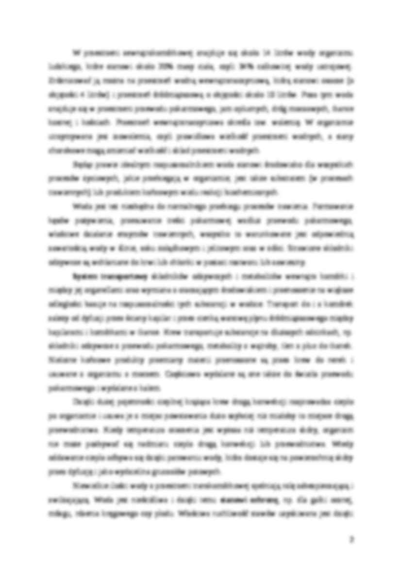Rola wody w funkcjonowaniu organizmu człowieka - strona 2