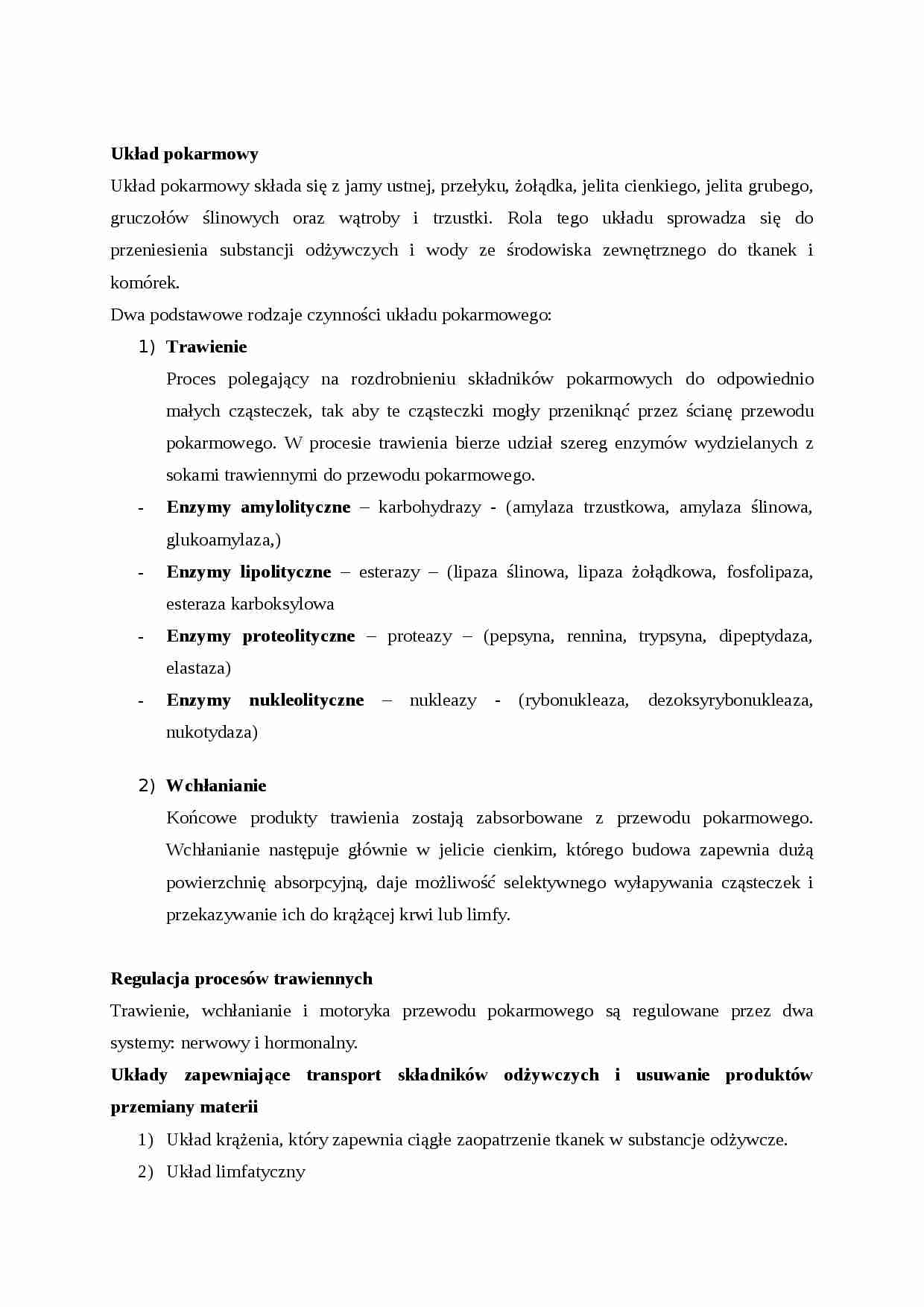 Układ pokarmowy - strona 1