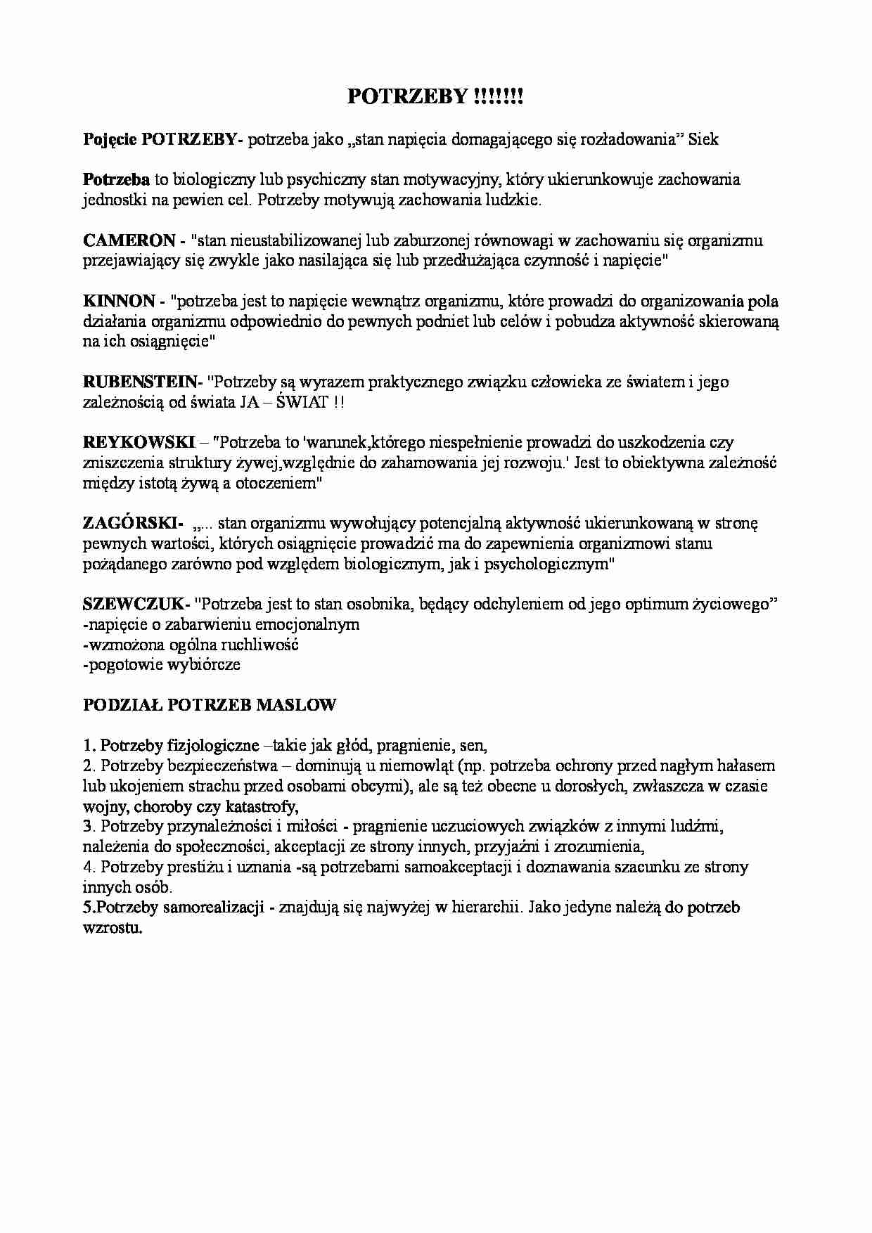 Potrzeby-definicje - strona 1