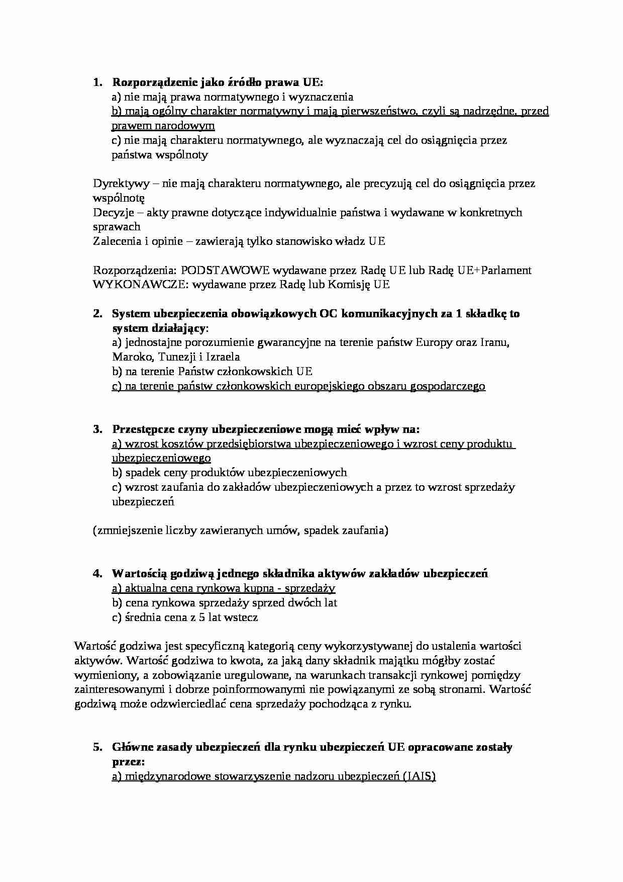 Ubezpieczenia-pytania - strona 1