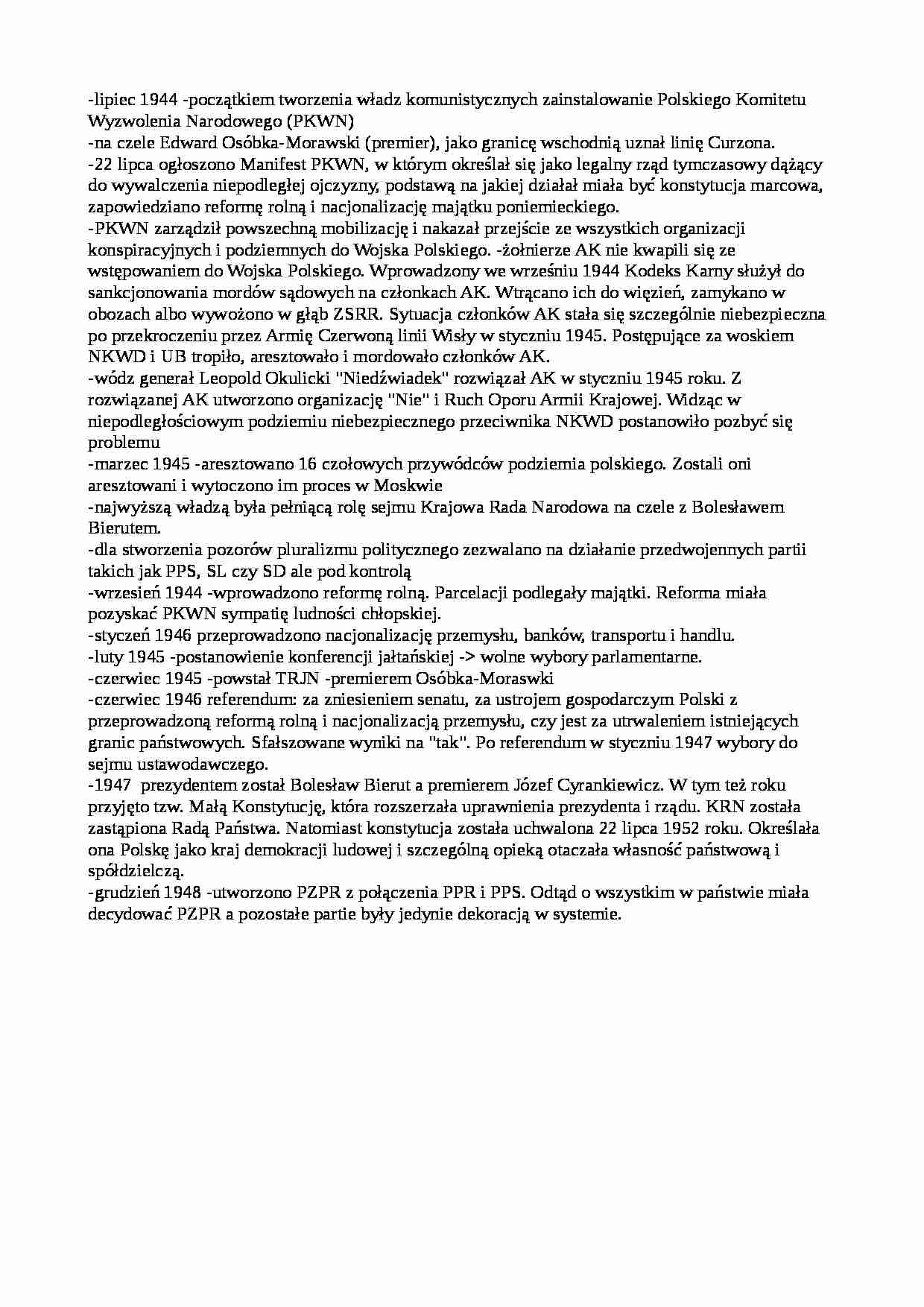 Komunizm w Polsce  - strona 1